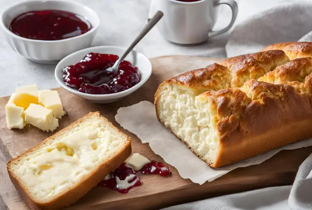 Cottage cheese bread for breakfast