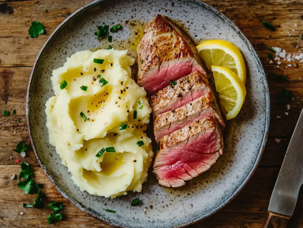 Tuna with mashed potatos